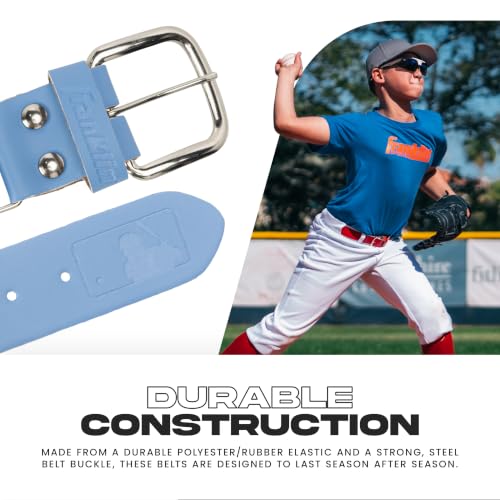 Adjustable Youth Baseball & Softball Belt - 22"-42" Carolina Blue