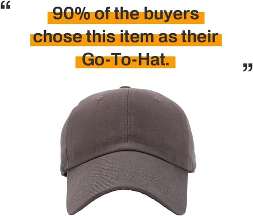 KBETHOS Classic Cotton Baseball Cap | Adjustable Low Crown Unisex Dad Hat - Versatile Style