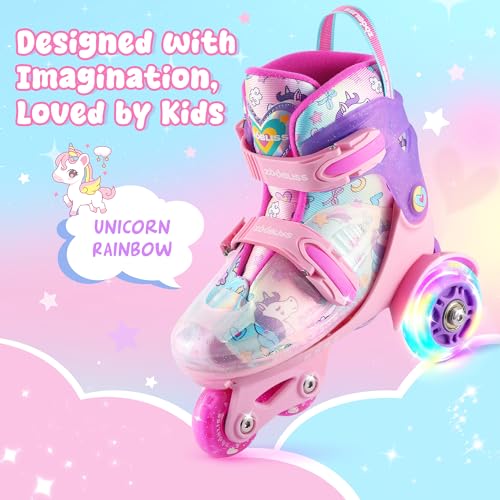 Kids Roller Skates for Boys & Girls, Adjustable Toddler | Tri-Wheel