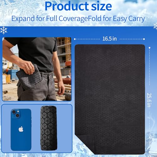 Cooling Towels for Hot Weather - PVA Neck Wrap - Gray