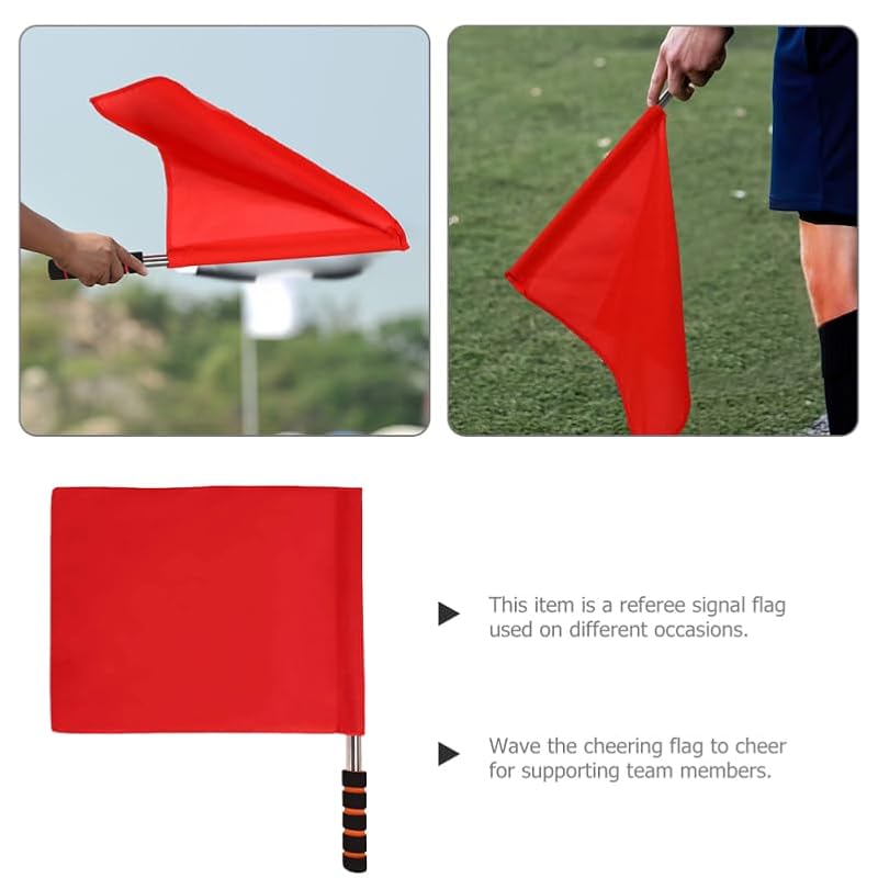 Referee Flags Set - 2 Pieces Handheld Signal Flags for Sports