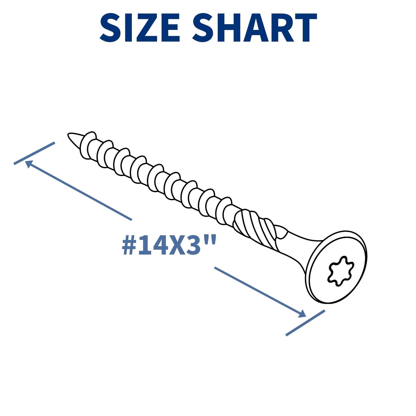 Lag Screws 3 Inch, 50PCS Heavy Duty Construction Screw, Structural Wood Screw #14 x 3, Rust Resistant, Washer Head, Black Coated Exterior Wood/Lag Screws Hex Socket Included