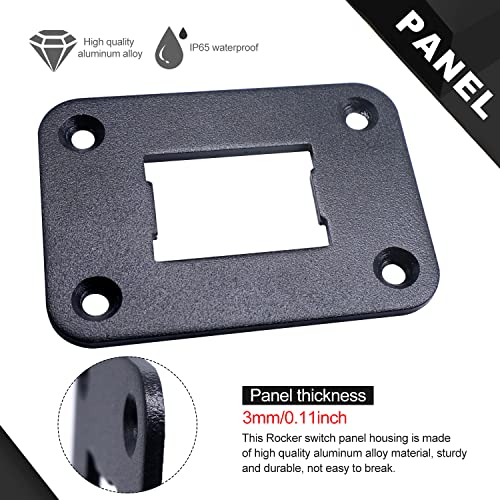 Aluminum Rocker Switch Panel Housing - KCD2/KCD4 - Square