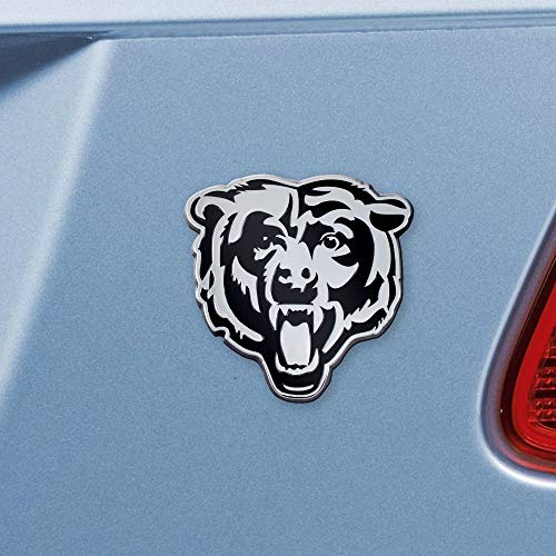 Chicago Bears Chrome Emblem - 3" x 3" Unisex-Adult