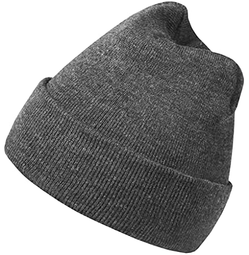 Warm Unisex Knit Ski Beanie - One Size / Grey
