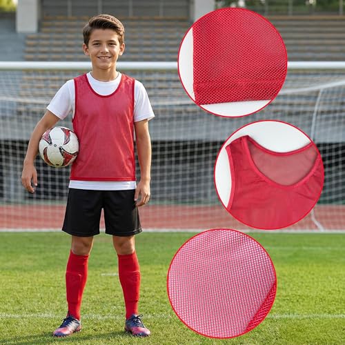 6-Pack Lightweight Soccer Practice Vests - Team Mesh Jerseys