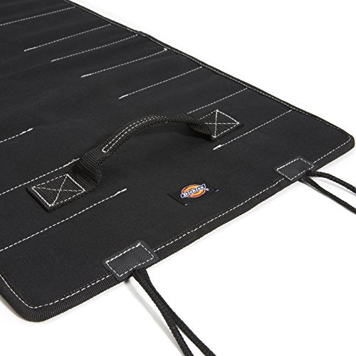 Dickies Large Wrench/Screwdriver Organizer Roll for Mechanics, 23 Tool Pockets, Durable Canvas Construction, 26 in. x 14.25 in. Unrolled, Black