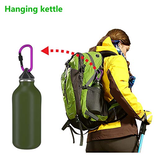 10 Pack Carabiner Clips with Screw Gate - Aluminum Hiking Clips