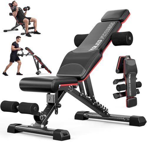 Adjustable Weight Bench with Bench Press Stand - Black