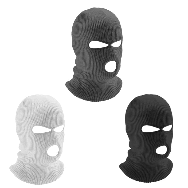 Warm 3-Hole Full Face Mask Ski Mask for Outdoor Sports - Navy Blue