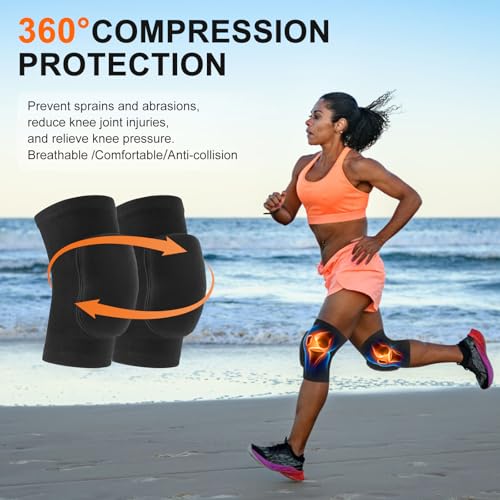 HISFFOG Volleyball Knee Pads for Women, Men, Youth, Girls, Kids,