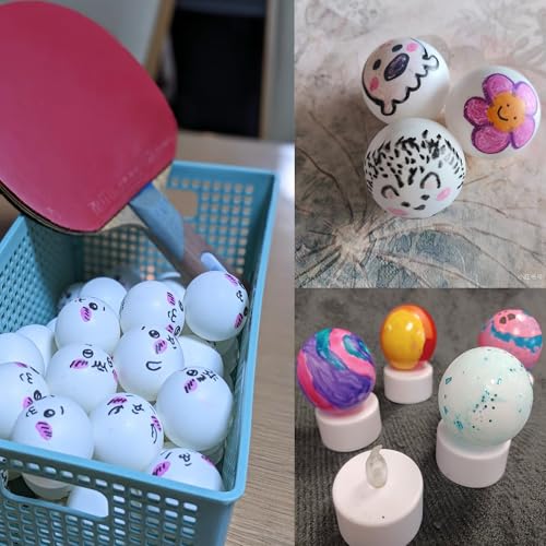 30 Pack Table Tennis Balls - 40mm White Fun Balls for Parties