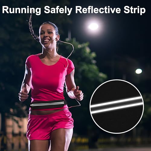 Running Belt Fanny Pack - Lightweight Waterproof Bag for Men & Women - Black