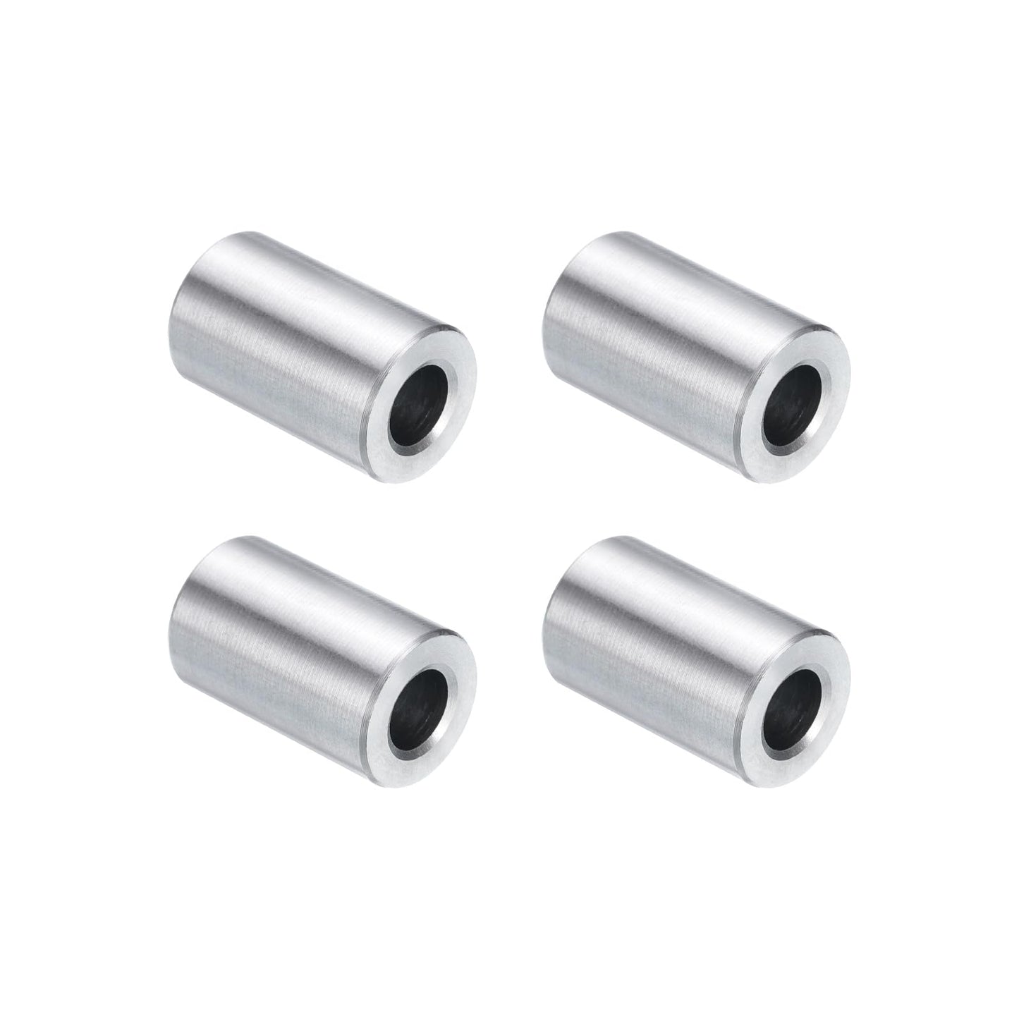 uxcell 4pcs Stainless Steel Spacer 5/16" Bore x 5/8" OD x 1" Length Screw Standoff Bushing Plain Finish Round Metal Spacer for 5/16 Screws Bolts and Rods