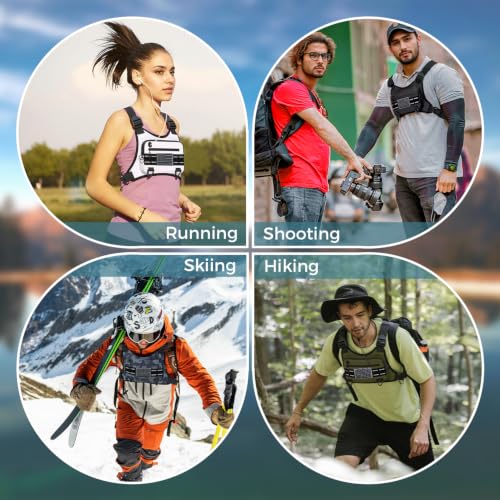 Water Resistant Chest Bag for Men - Lightweight Running Vest - Black