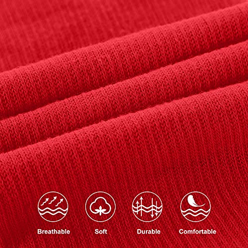 CS CELERSPORT Youth and Adult Baseball Socks 2 Pack, Over Calf Tube, Medium Red
