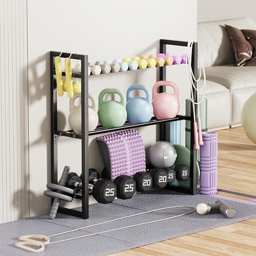 3 Tier Dumbbell Rack - Adjustable Weight Storage for Home Gym