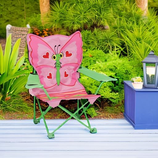 Melissa & Doug Bella Butterfly Outdoor Chair - Comfortable Design for Kids | Perfect for Playtime