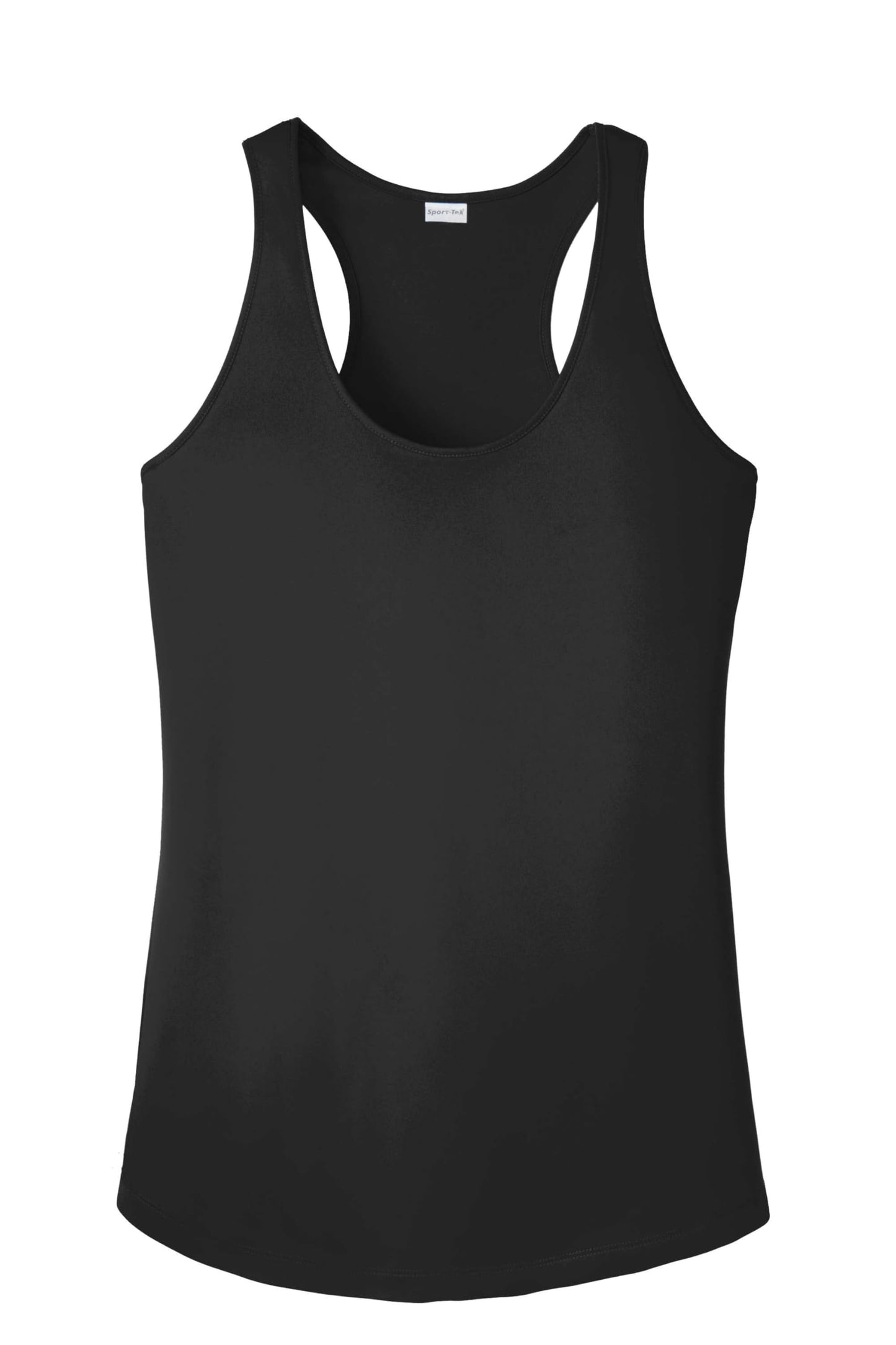 SPORT-TEK Women's PosiCharge Competitor Racerback Tank | Summer Workout Top, Athletic Fit Clothing for Gym & Running Black