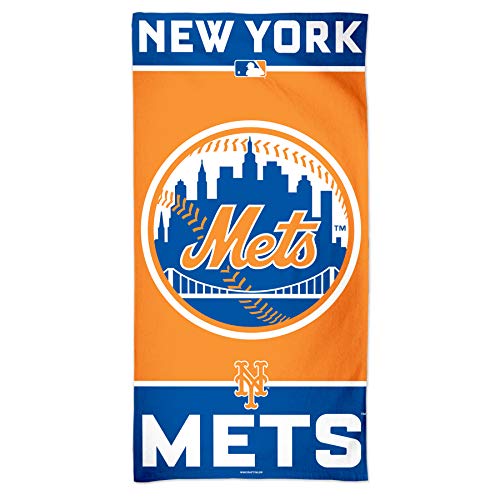 New York Mets Fiber Beach Towel - 30" x 60" Multi Color
