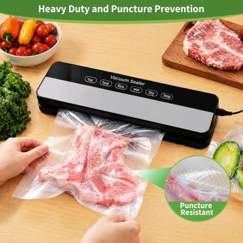 2Pack Vacuum Sealer Bags Rolls 8x50 and 11x50 Inches Food Storage Set