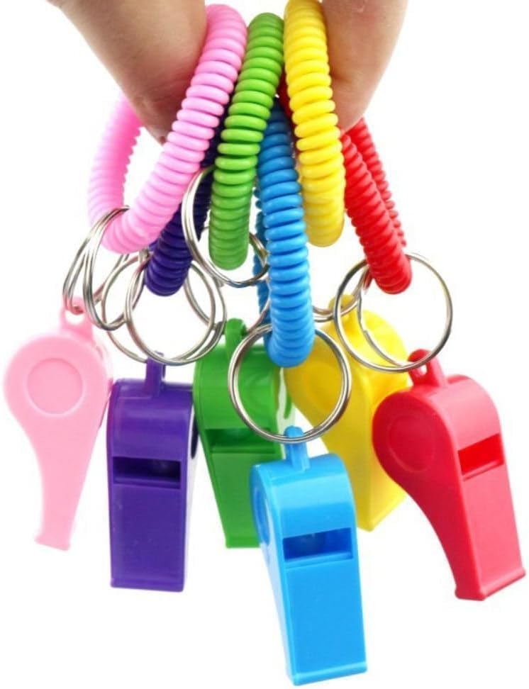 High-Frequency Sports Whistle with Adjustable Wrist Strap - Pink