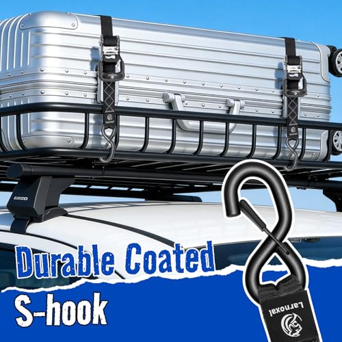 Black 1.5-inch x 15ft Heavy-Duty Ratchet Straps with Locking S-Hooks - 4 Pack