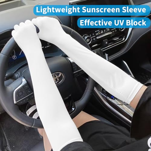 UV Protection Sunscreen Arm Gloves - Touchscreen - Grey