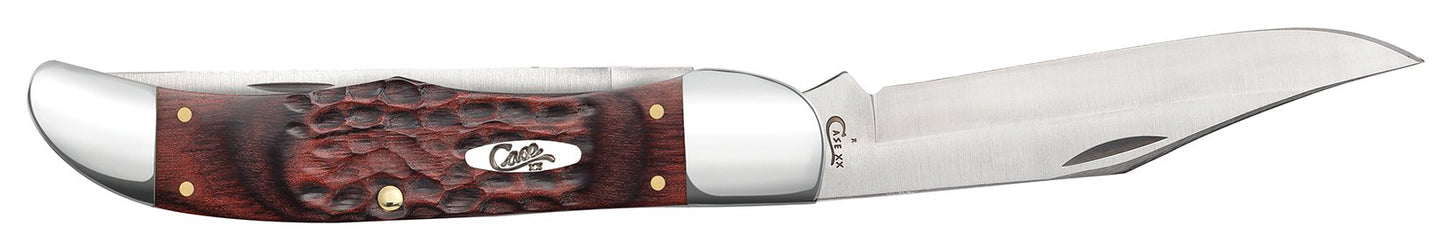 Case WR XX Pocket Knife Brown Rosewood Folding Hunter Item #189 - (6265Sab SS) - Length Closed: 5 1/4 Inches