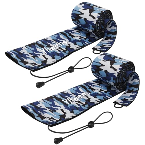 Yhwens 68" Neoprene Fishing Rod Sleeve—Blue Camo, 2-Pack, Rod Covers