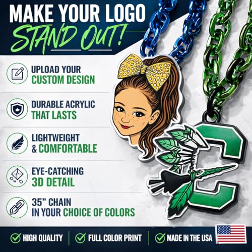 Custom Hype Chain with Team Logo - Personalized Championship Necklace