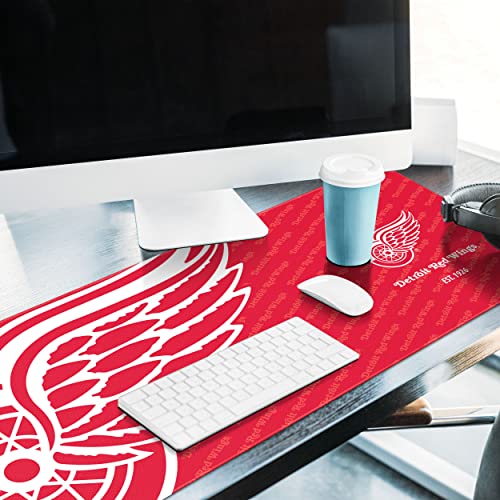 NHL Desk Pad - Water-Resistant with Non-Slip Rubber Backing - Detroit Red Wings