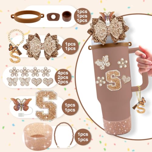 17-Piece Stanley Cup Accessories Set with Charms & Toppers