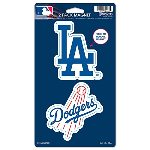 Los Angeles Dodgers Refrigerator Magnets - 5" x 9" (2 Pack)