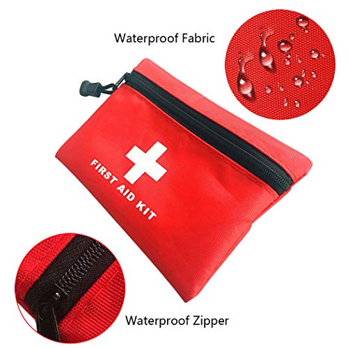 Empty Mini First Aid Kit Pouch - 5.9 x 3.9 Inch Waterproof Bag