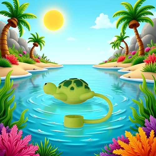 Turtle Silicone Straw Cover for 10mm Tumbler Straws - Dust-Proof Topper