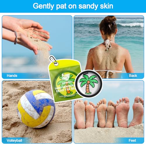 Beach Sand Remover Bag - Natural Talc-Free Sand Eraser - Green