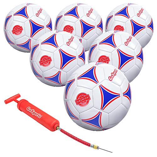 Premier Soccer Balls - 6 Pack Size 3 with Pump - GoSports