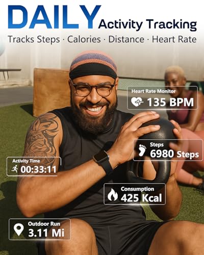 Fitness Tracker with Heart Rate, Blood Pressure & Sleep Monitor