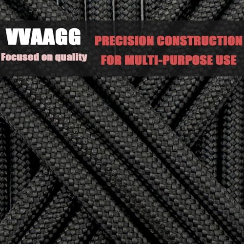 550 lb Paracord Rope - 4MM 7-Strand Nylon - Black, 100FT