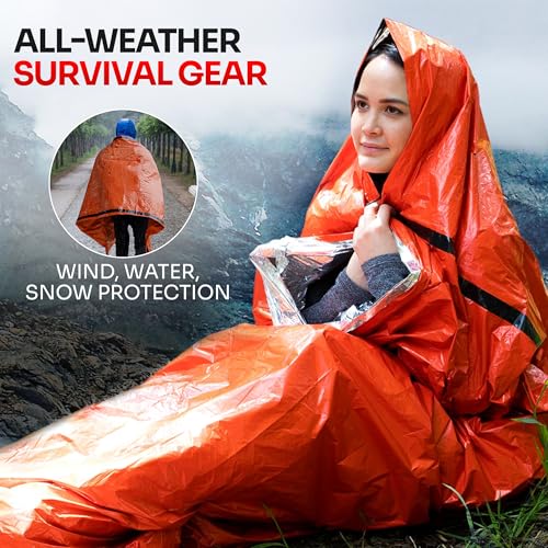 Emergency Sleeping Bag Mylar Bivy Sack Thermal Heat Survival Gear