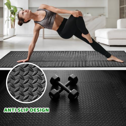 Interlocking Foam Floor Mats - 18-Pack, 3x6 Feet, 0.4" Thick