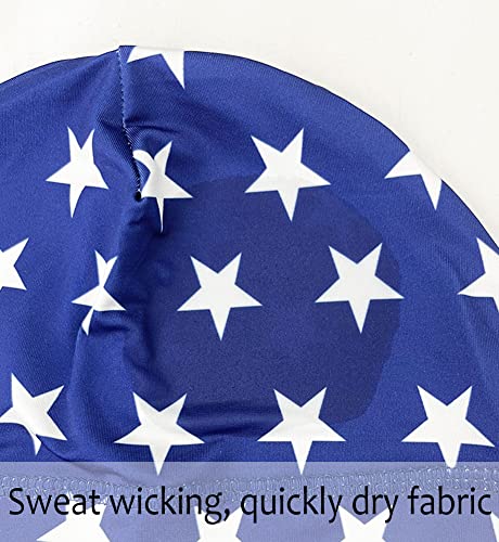 Cooling Sweat Caps Helmet Liner Beanie Hat - One Size-3X-Large / Patriotic Pack