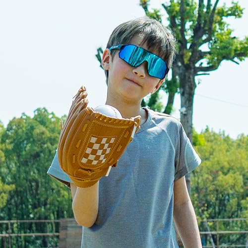 Kids Polarized Sunglasses - UV400 Protection, Black Frame, Ages 8-14