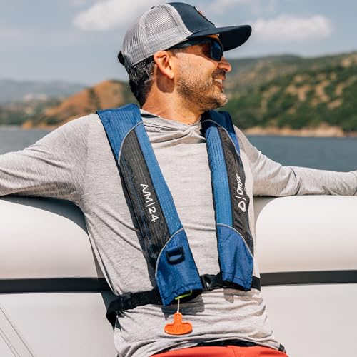 Automatic/Manual Inflatable Life Jacket - Blue, USCG Approved