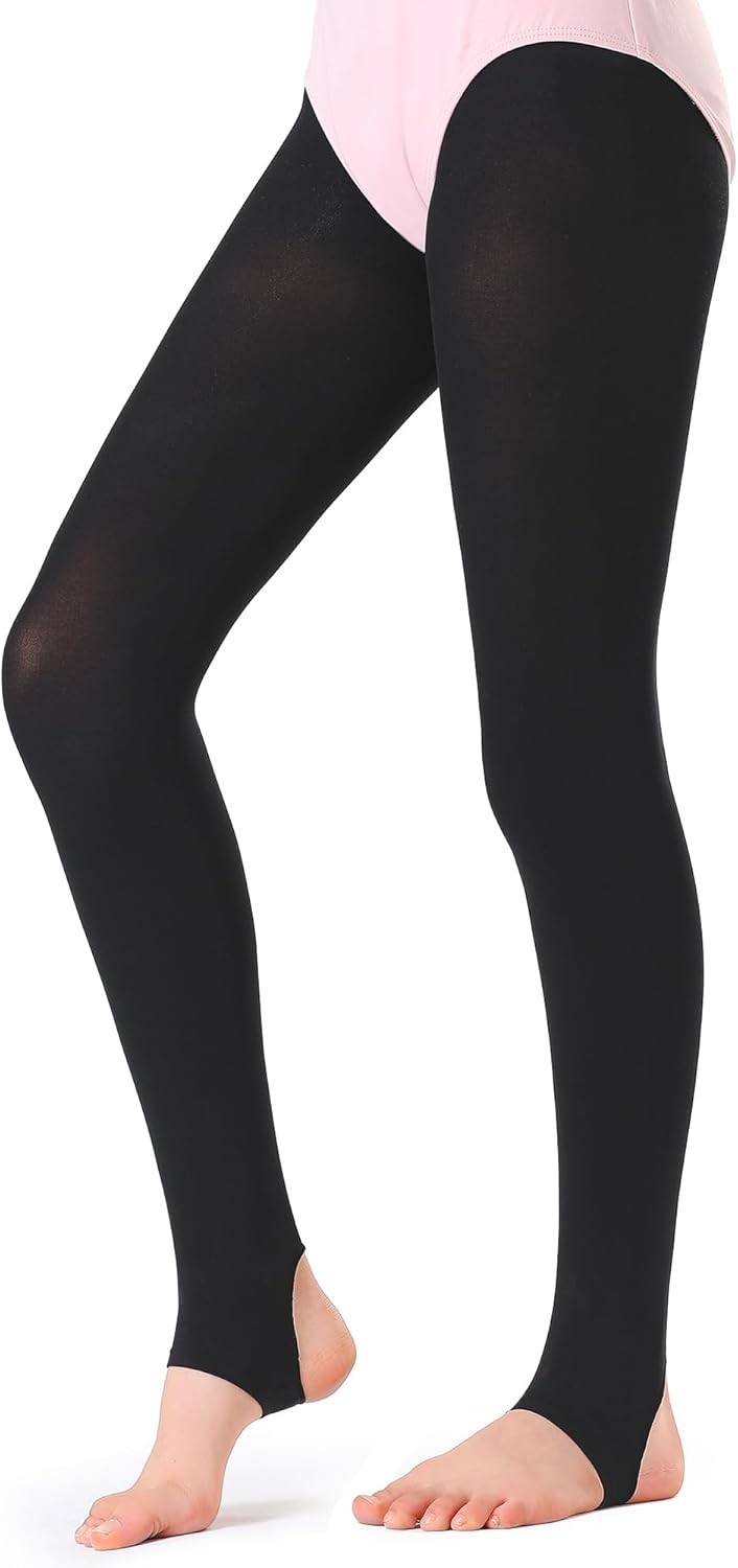 Stelle Ultra Soft Dance Tights - Girls & Women’s Stirrup Tights for Ballet & Gymnastics | Multiple Sizes Available