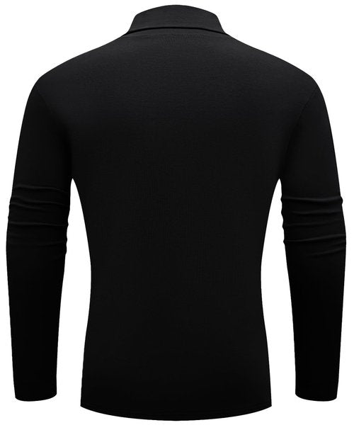 Sailwind Men's Long Sleeve Thermal Pullover Sweater Mens Turtleneck Long Sleeve Shirts Black
