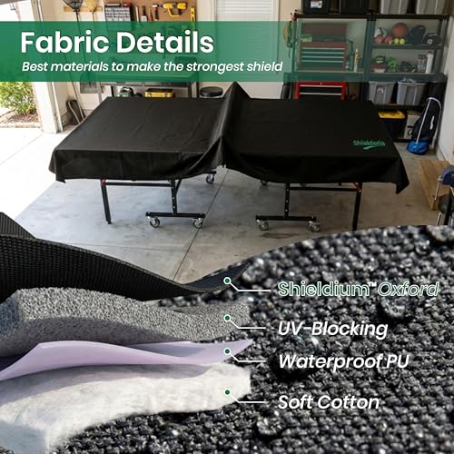 Shielderia Waterproof Ping Pong Table Cover 9x5 FT Heavy Duty Oxford UV Resistant