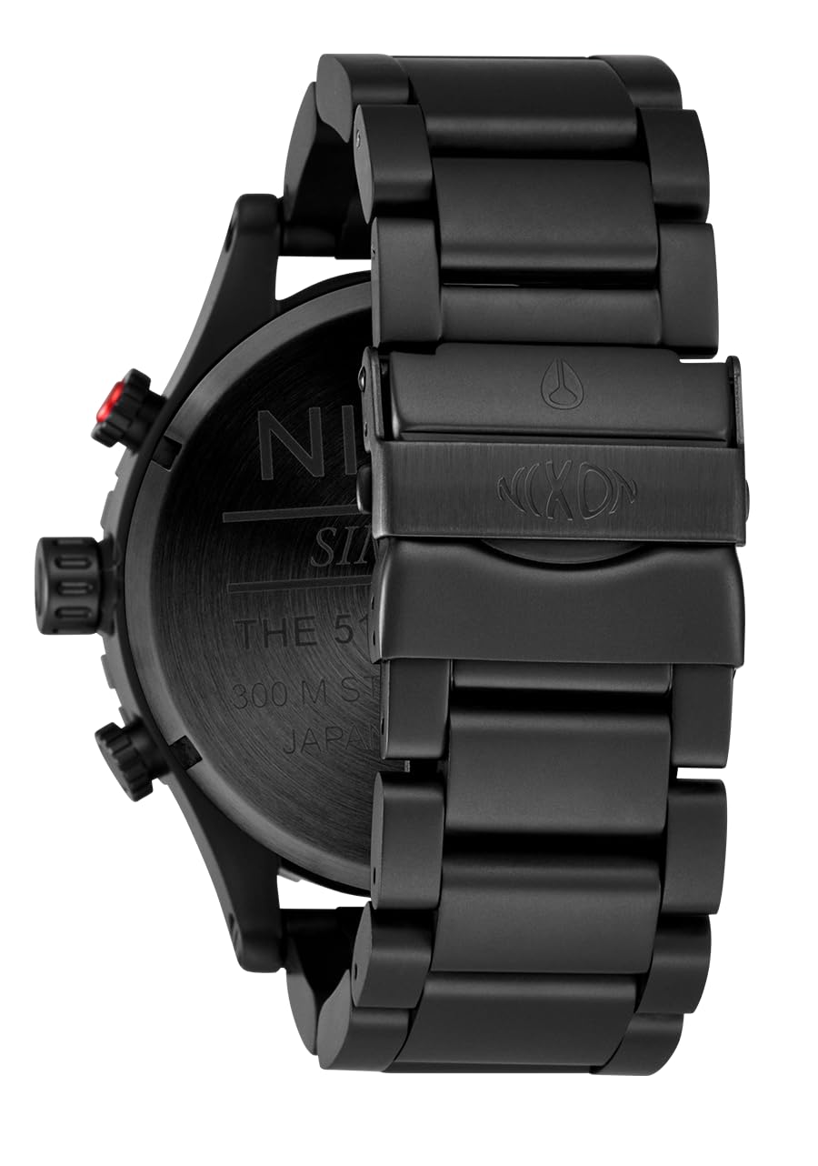 NIXON 51-30 Chrono A1389-300m Water Resistant Men's Analog Fashion Watch (51mm Watch Face, 25mm Stainless Steel Band)