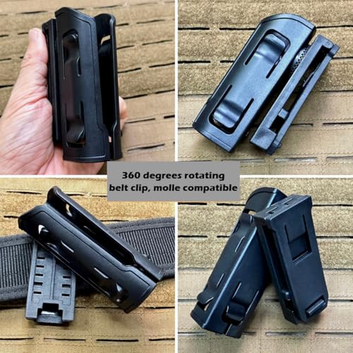 Tactical Flashlight Holster with Quick-Draw & Molle Mount for Duty Belt